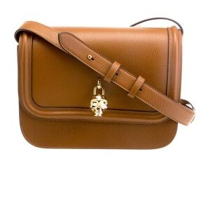 Alexander McQueen Skull Padlock Leather Handbag- Preowned Rated AB